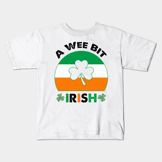 A Wee Bit Irish, Top O The Morning To You Kids T-Shirt by Cor Designs